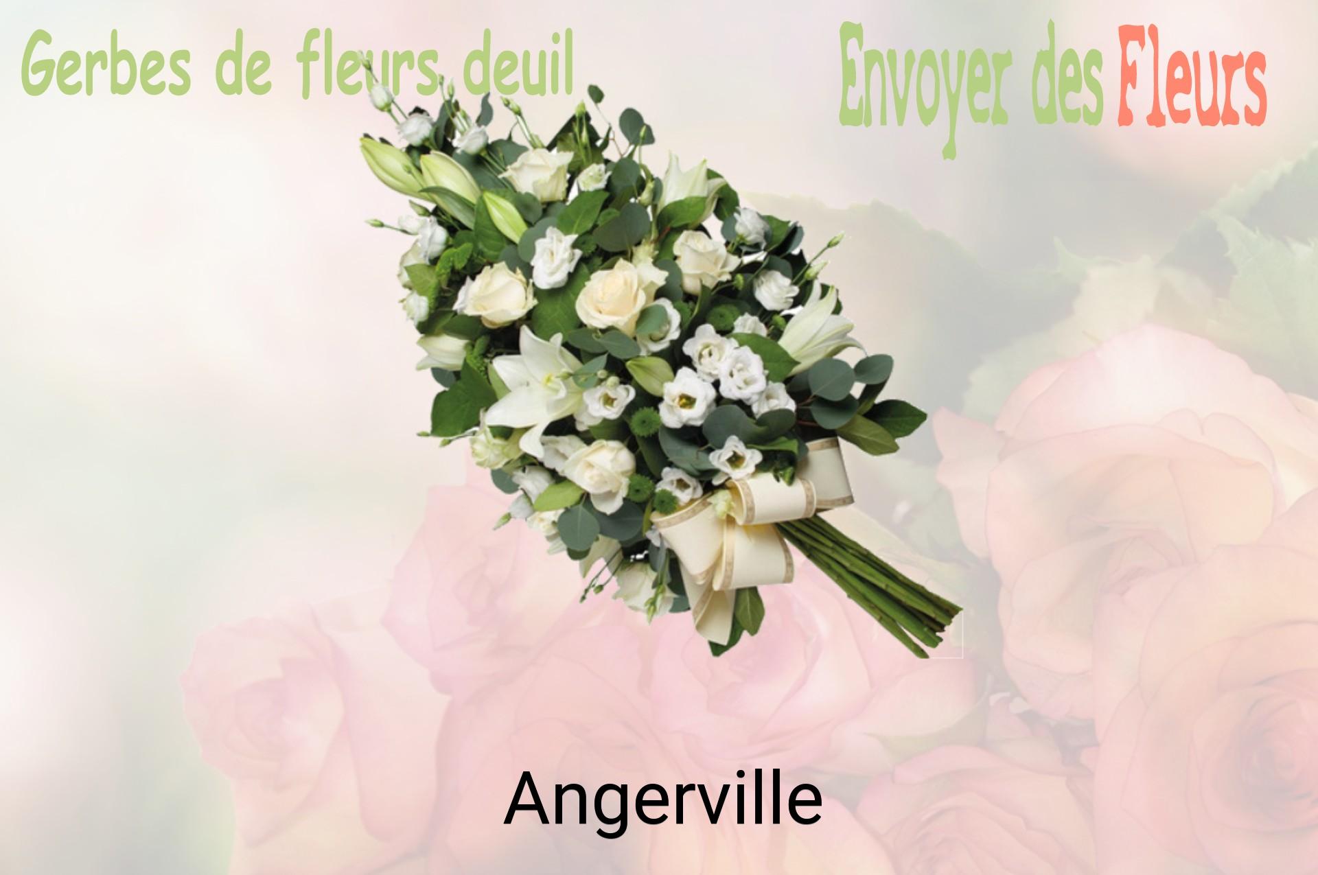 Gerbe de fleurs de deuil livrée à Angerville